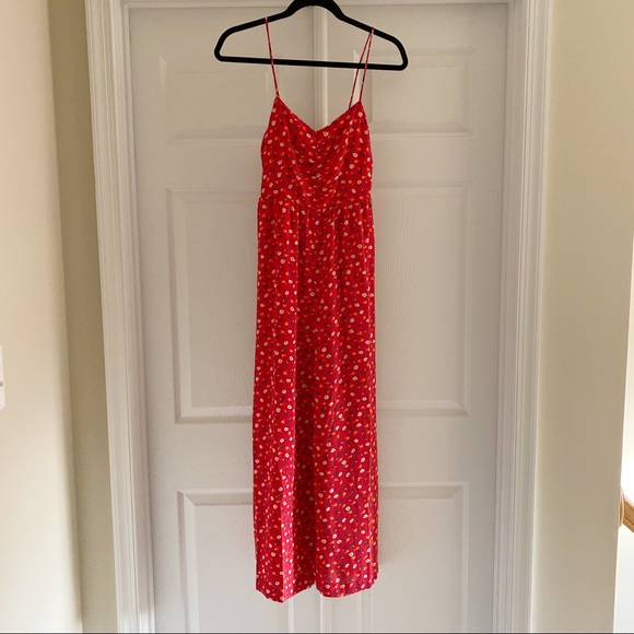 Madewell Pants - Madewell Ruched Wide Leg Jumpsuit, Prairie Posies